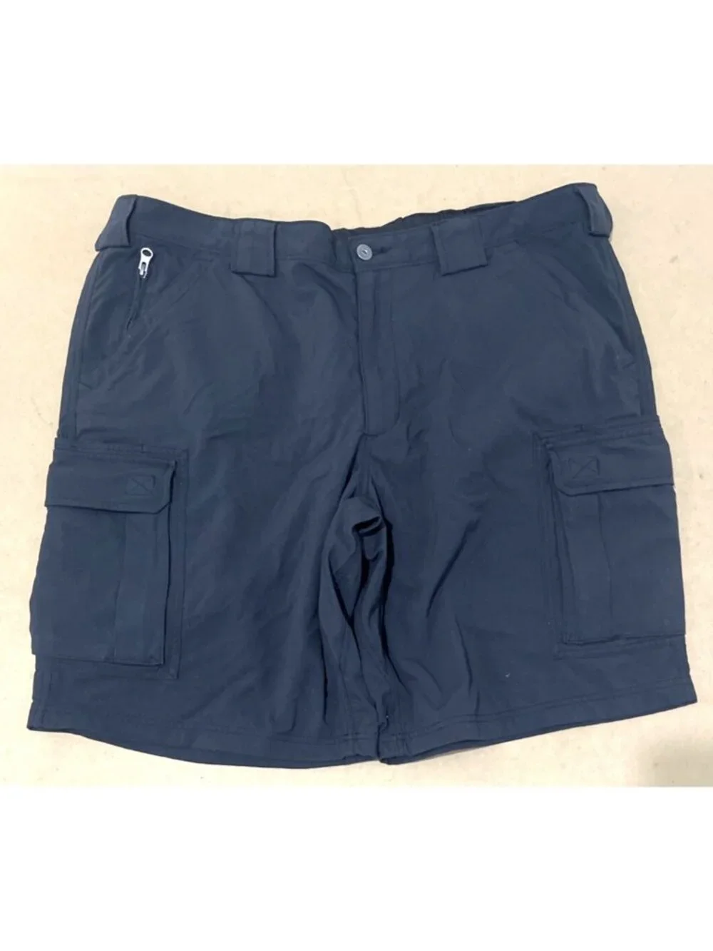 Duluth Trading Belted Cargo Shorts Black Adjustable Waist Outdoor Work Mens 2XL